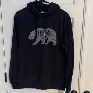 The North Face Black Crewneck Sweatshirt with Gray Bear Logo